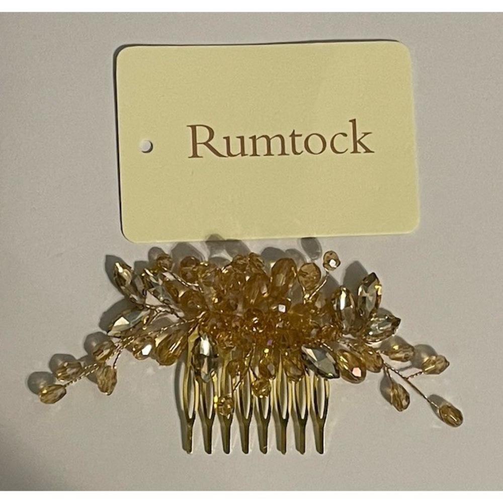 Gold Leaves Metal Crystal Hair Comb DIY Bridal Hair Accessories Decorative S